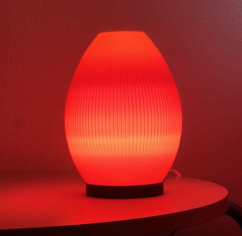 Flame gradientlampe